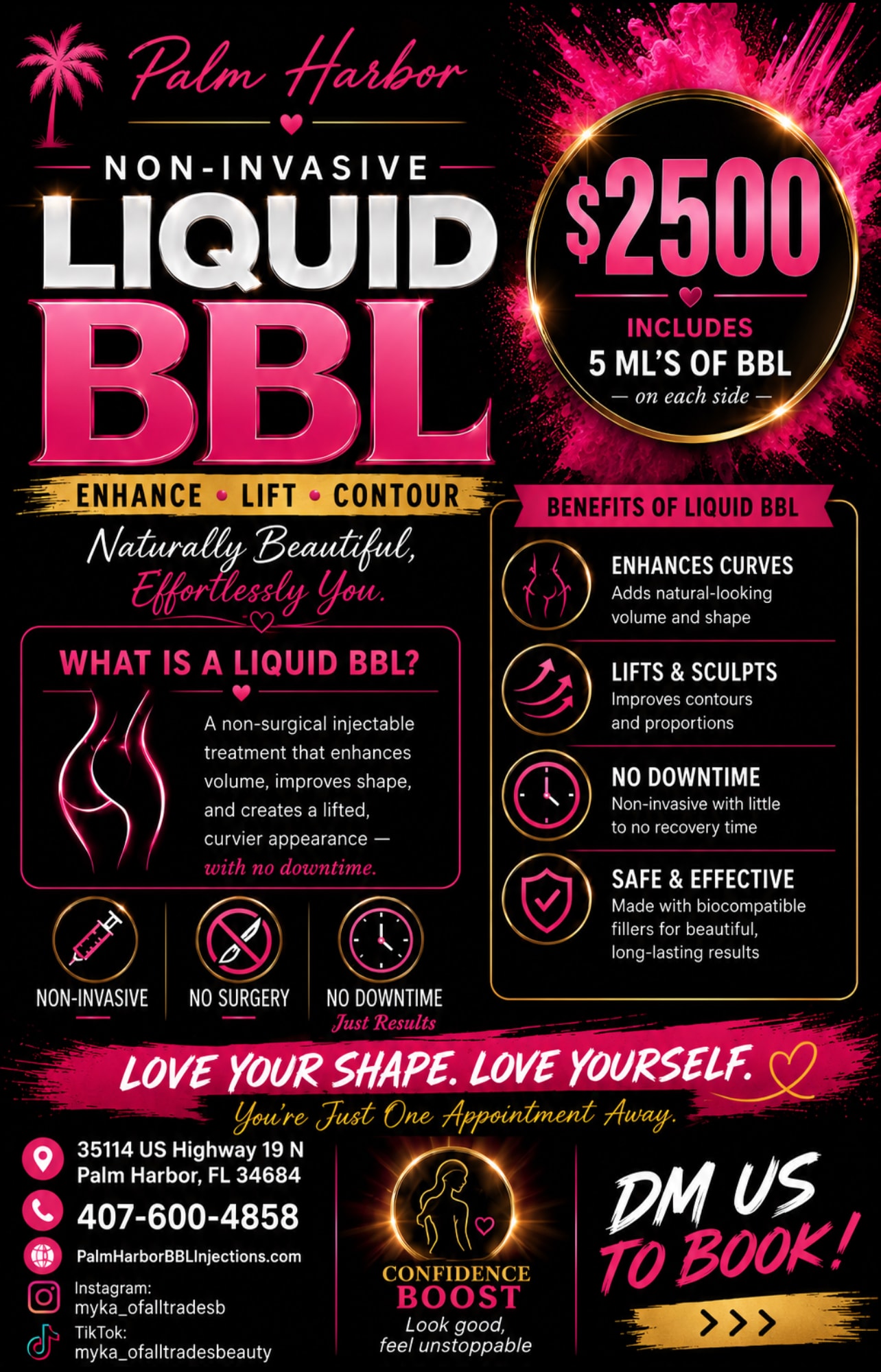 Palm Harbor BBL Injections promotional graphic